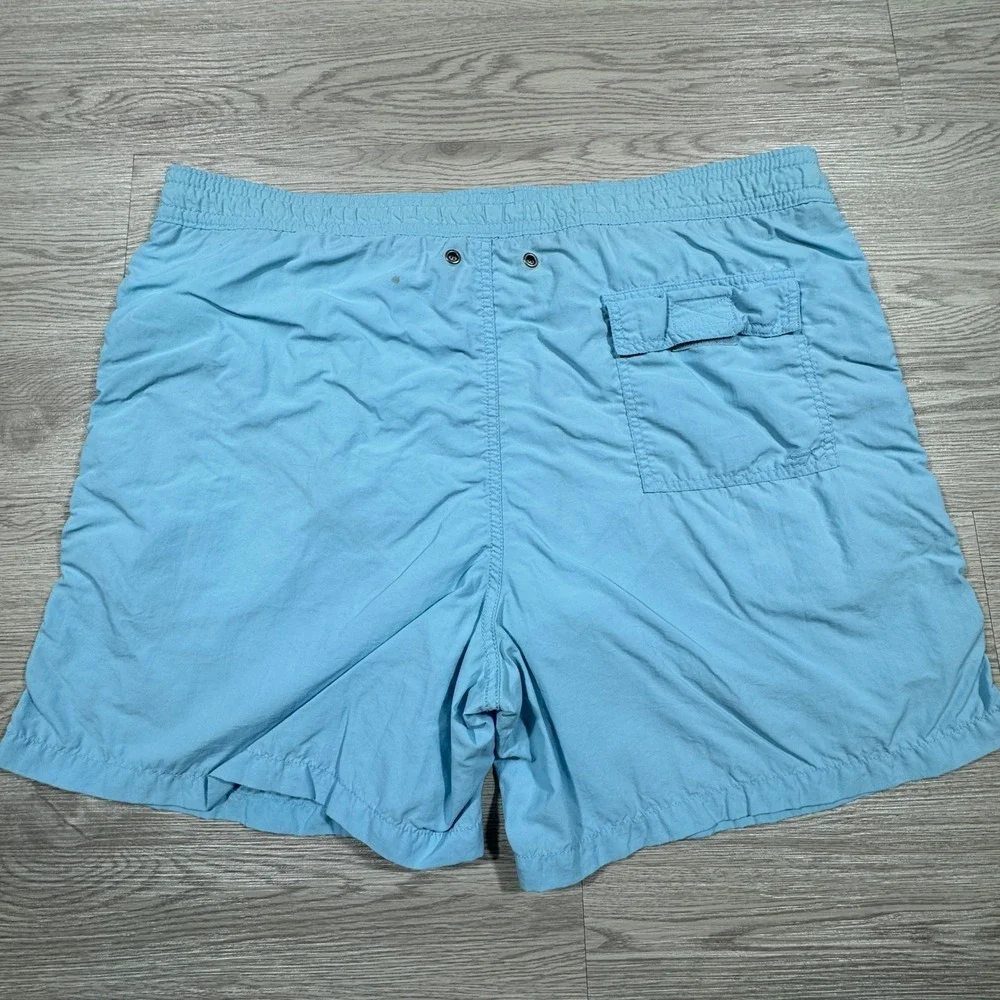 Polo Ralph Lauren Mens Swim Trunks Light Blue Large Mesh‎ Lined Pony Logo